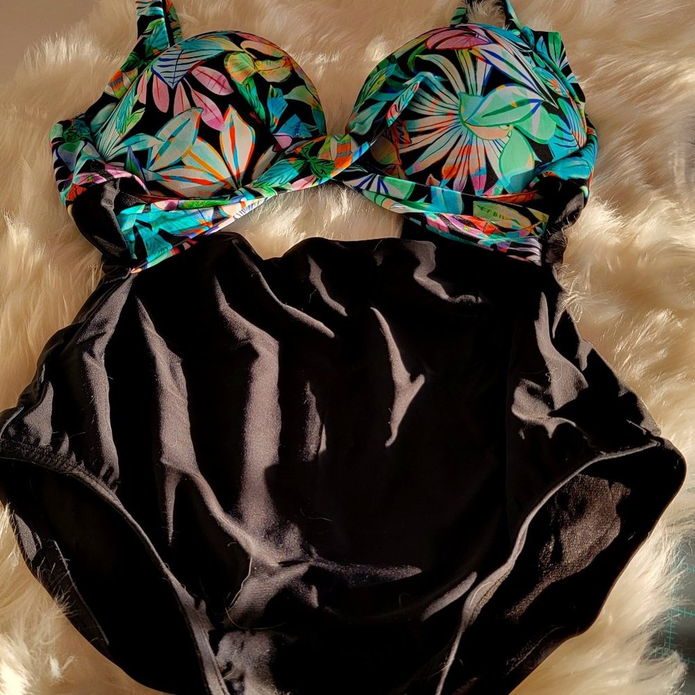 Tropical Swim Cutout One Piece